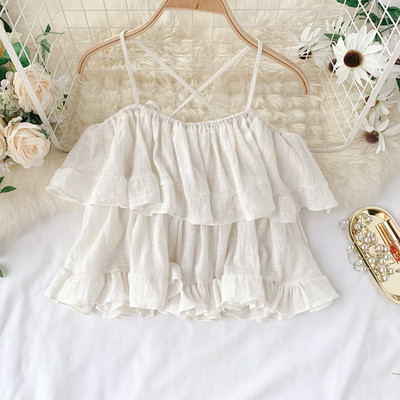 Maieu modern de damă cu bretele încrucișate