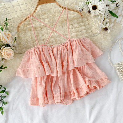 Maieu modern de damă cu bretele încrucișate