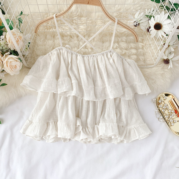 Maieu modern de damă cu bretele încrucișate