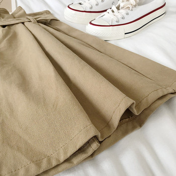 Fusta casual dama cu nasturi si curea in mai multe culori