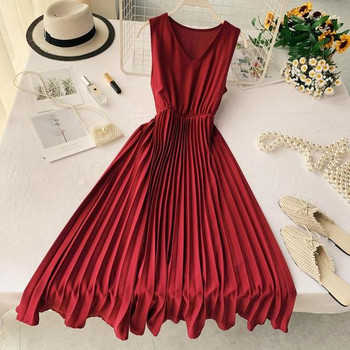 Rochie plisata de dama in patru culori