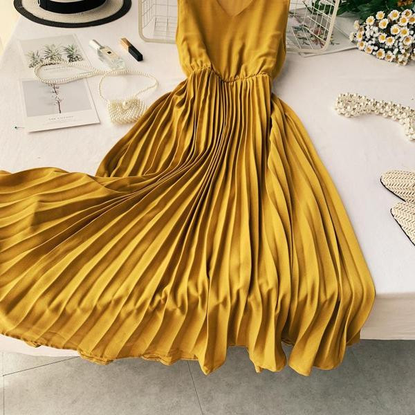 Rochie plisata de dama in patru culori