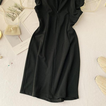 Rochie de dama cu fermoar de culoare neagra