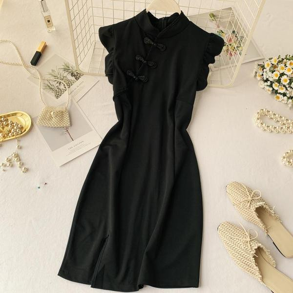 Rochie de dama cu fermoar de culoare neagra