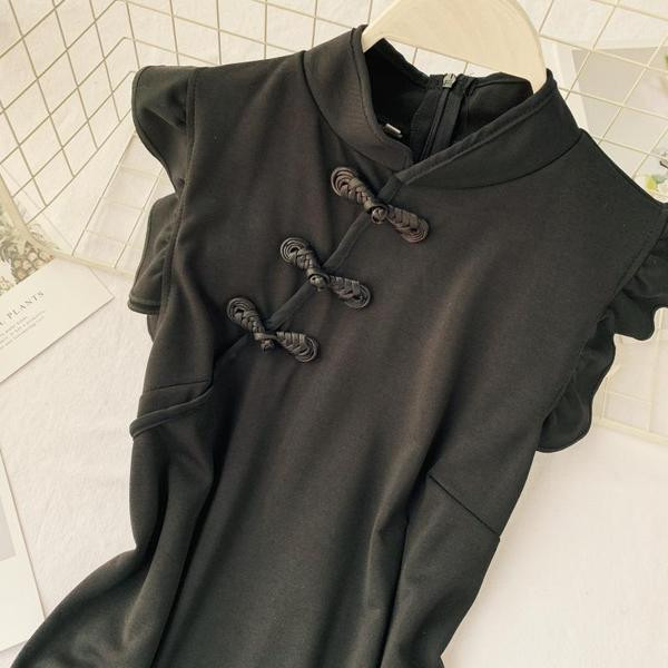 Rochie de dama cu fermoar de culoare neagra