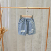 Model nou de blugi pentru copii cu motive rupte in albastru pentru baieti