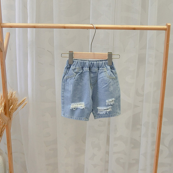 Model nou de blugi pentru copii cu motive rupte in albastru pentru baieti