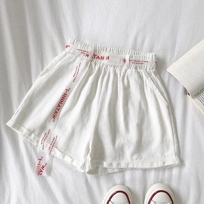 Pantaloni scurti de dama cu buzunare si talie elastica in mai multe culori