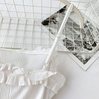 Rochie de dama cu bretele in alb