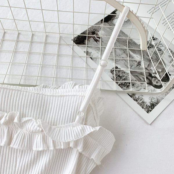 Rochie de dama cu bretele in alb