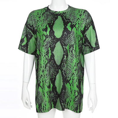 Tricou de dama modern model larg in culoarea verde