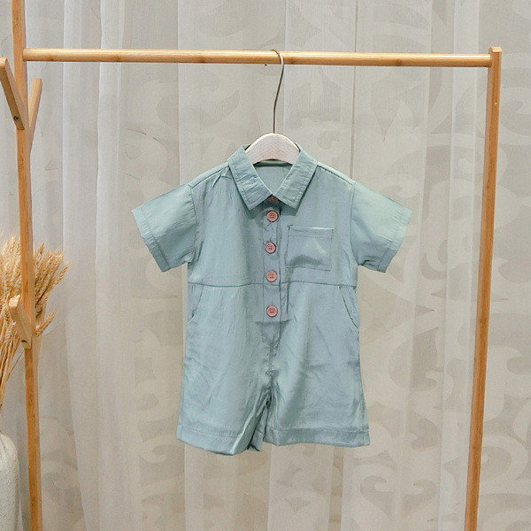 Salopeta moderna pentru copii cu nasturi pentru baieti