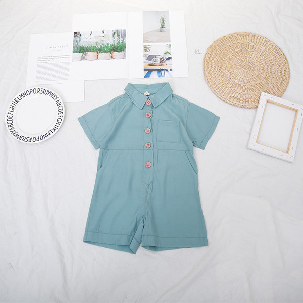 Salopeta moderna pentru copii cu nasturi pentru baieti