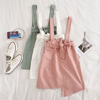 Fusta dama model nou cu bretele - model asimetric in mai multe culori