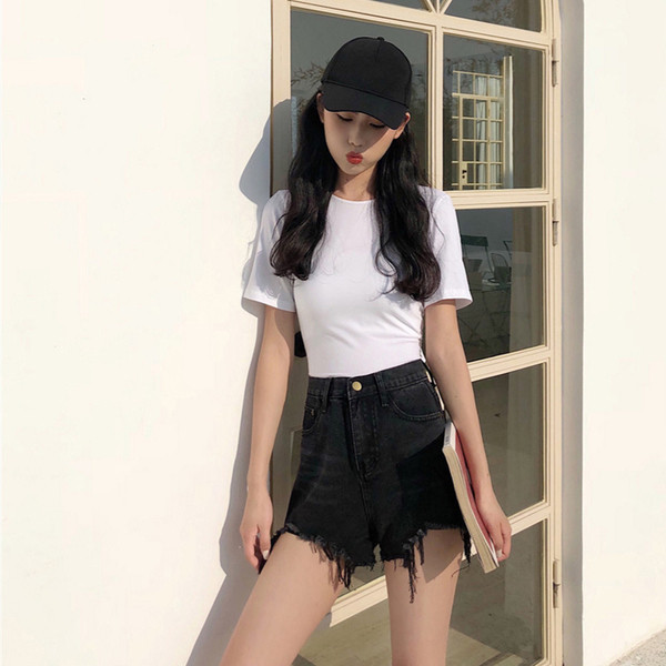 Tricou de dama modern cu panglica pe spate in alb-negru