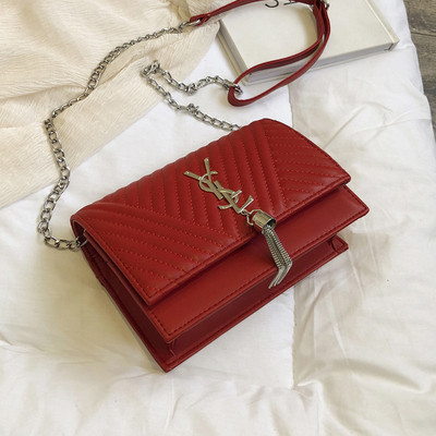 Geanta de dama eleganta cu maner lung si decor metalic