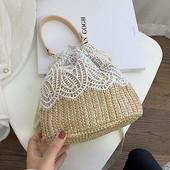 NOU geanta dama tricotata cu dantela - doua modele