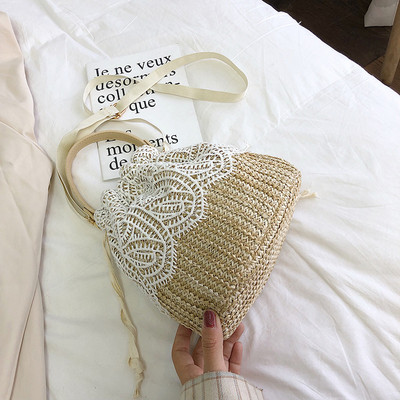 NOU geanta dama tricotata cu dantela - doua modele