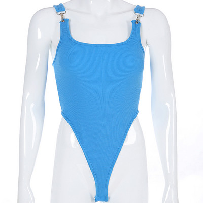 Corp de dama modern cu elemente metalice in albastru