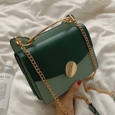 Geanta de dama eleganta din piele ecologica in patru culori cu decor metalic