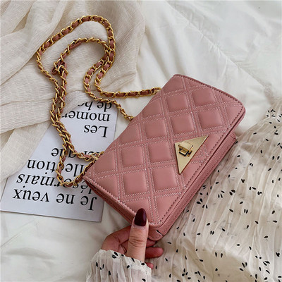 Geanta de dama dreptunghiulara cu inchidere metalica