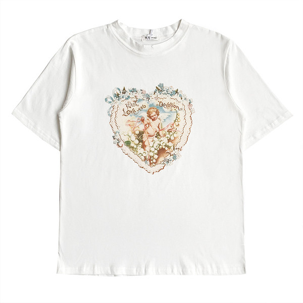 Modern női póló fehér rátéttel