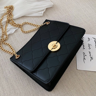 Geanta de dama moderna cu lant metalic in mai multe culori