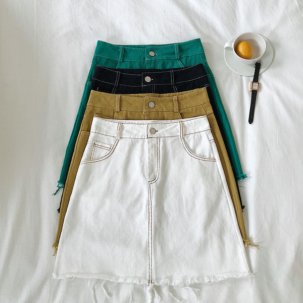 Fusta de dama moderna cu talie inalta in patru culori