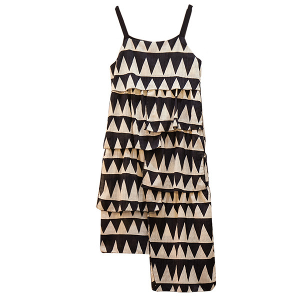 Rochie de dama moderna model asimetric cu bretele subtiri de culoare neagra