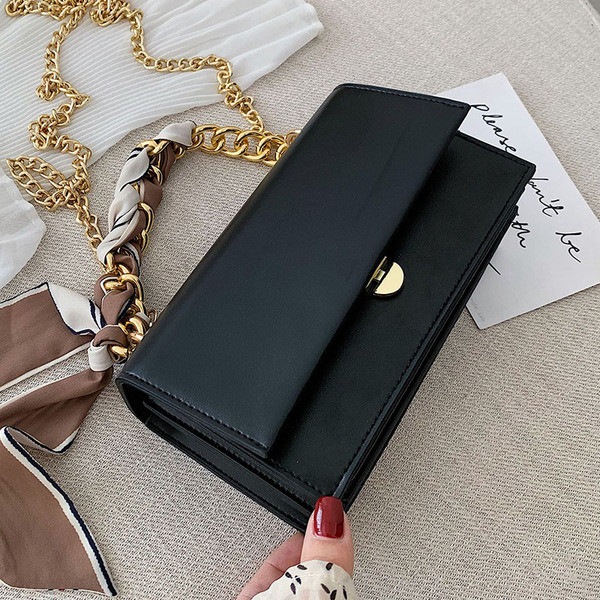 Geanta eleganta de dama cu esarfa in patru culori