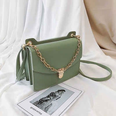 Geanta de dama moderna cu maner lung si metalic