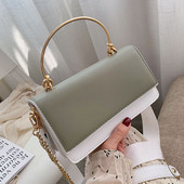 Geanta de dama cu manere metalice in mai multe culori