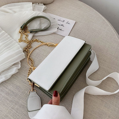 Geanta de dama cu manere metalice in mai multe culori