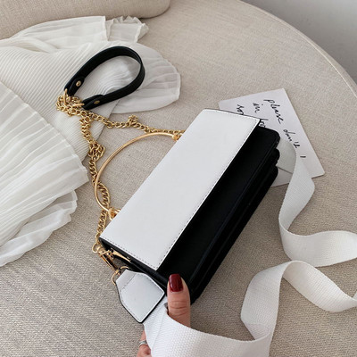 Geanta de dama cu manere metalice in mai multe culori