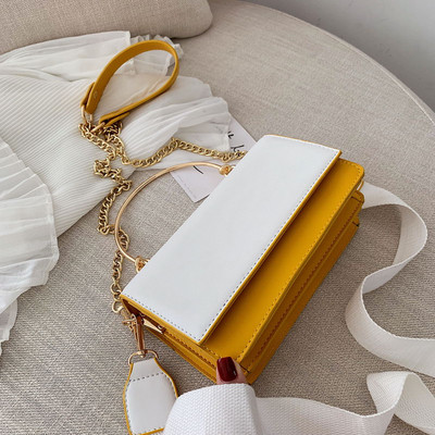 Geanta de dama cu manere metalice in mai multe culori