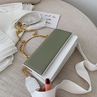 Geanta de dama cu manere metalice in mai multe culori