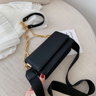 Geanta de dama cu manere metalice in mai multe culori