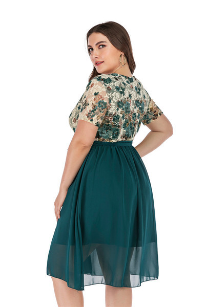 Rochie eleganta de dama cu decolteu in V si tul in mai multe culori