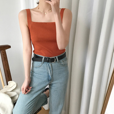 Női tank top sima modell széles pántokkal több színben