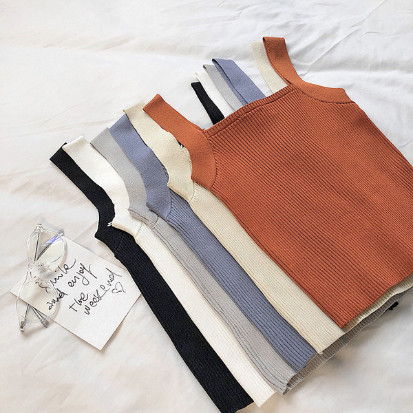 Női tank top sima modell széles pántokkal több színben