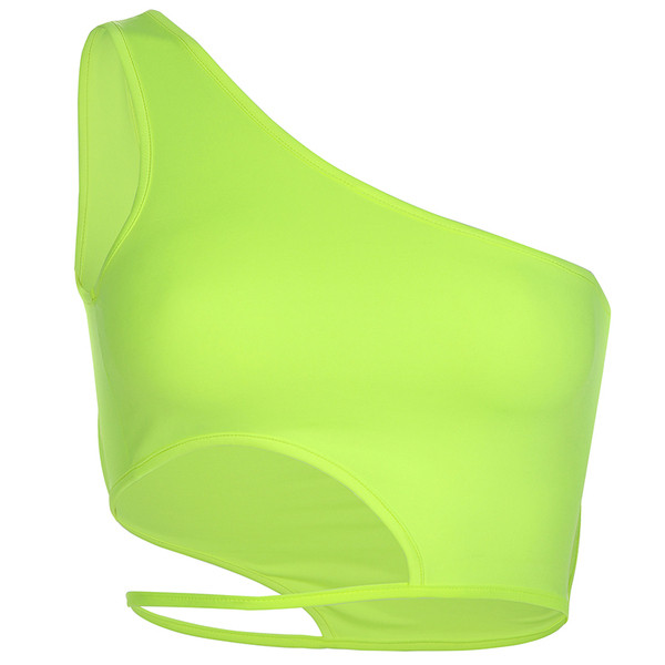 Maieu scurt de damă cu o curea de culoare galbenă