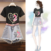 Set elegant pentru femei din două părți în alb și negru