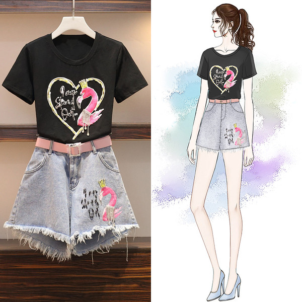 Set elegant pentru femei din două părți în alb și negru