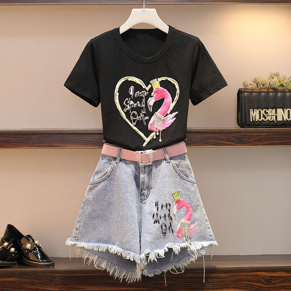 Set elegant pentru femei din două părți în alb și negru