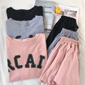 Αθλητικό-casual γυναικείο σύνολο από δύο κομμάτια σε τρία χρώματα