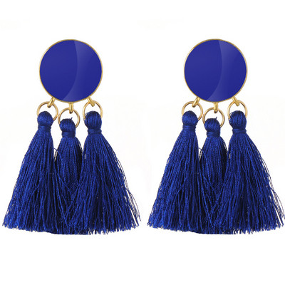 Cercei moderni de dama cu element ciucuri in mai multe culori