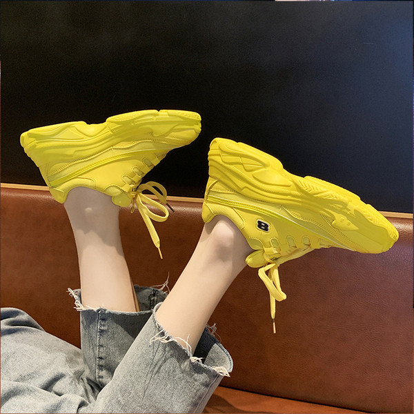 Νέο μοντέλο γυναικεία πάνινα παπούτσιαμε σκληρή σόλα σε κίτρινο, πράσινο και πορτοκαλί χρώμα