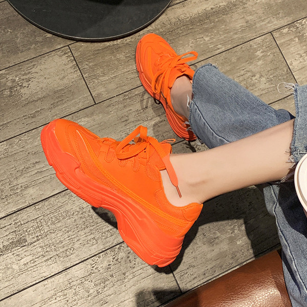 Νέο μοντέλο γυναικεία πάνινα παπούτσιαμε σκληρή σόλα σε κίτρινο, πράσινο και πορτοκαλί χρώμα