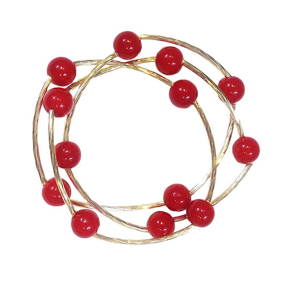 Brățară elegantă de damă în alb și roșu