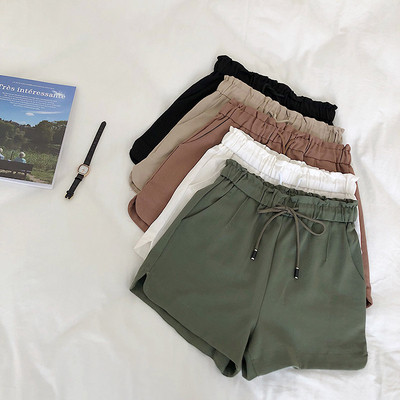 Дамски ежедневен къс панталон с еластична талия в няколко цвята 